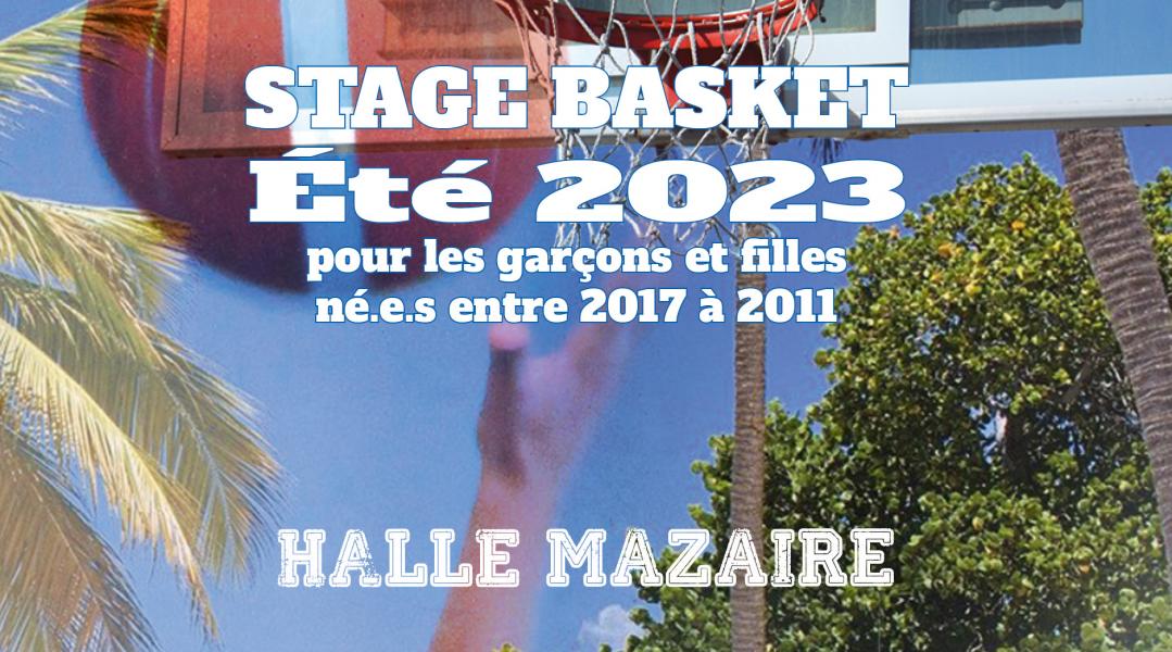 Stage basket U7 à U13 semaine du 21 au 25 aout